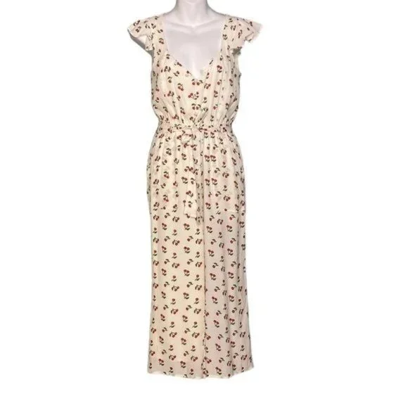 SOLD For Love & Lemons Cherry Print Jumpsuit - Picture 2 of 8